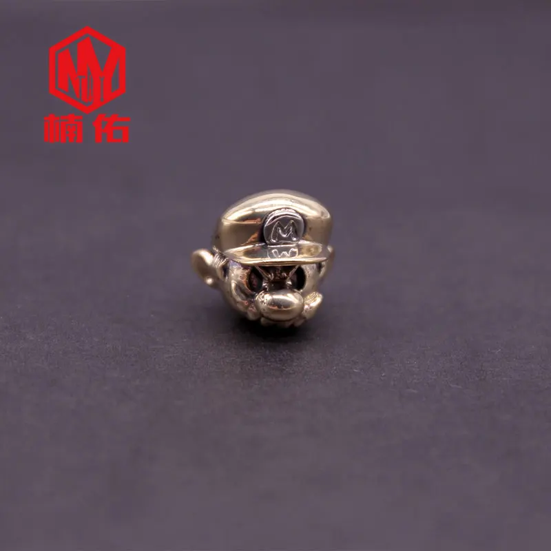 1 шт. бусы EDC на ремешке в стиле ретро Марио зонт из латуни и оксида меди веревка