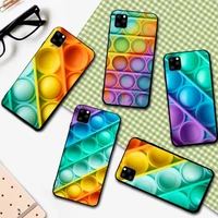 hot bubble fidget reliver stress antistress phone case phone case for iphone 6 7 8 plus 11 12 promax x xr xs se max back cover
