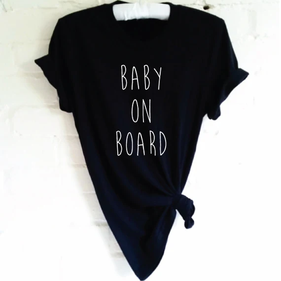 

Tops Art Shirts Baby on Board T-Shirt Pregnancy Announcement Shirt Mum To Be Tees Baby Reveal Women Slogan Grunge Tumblr