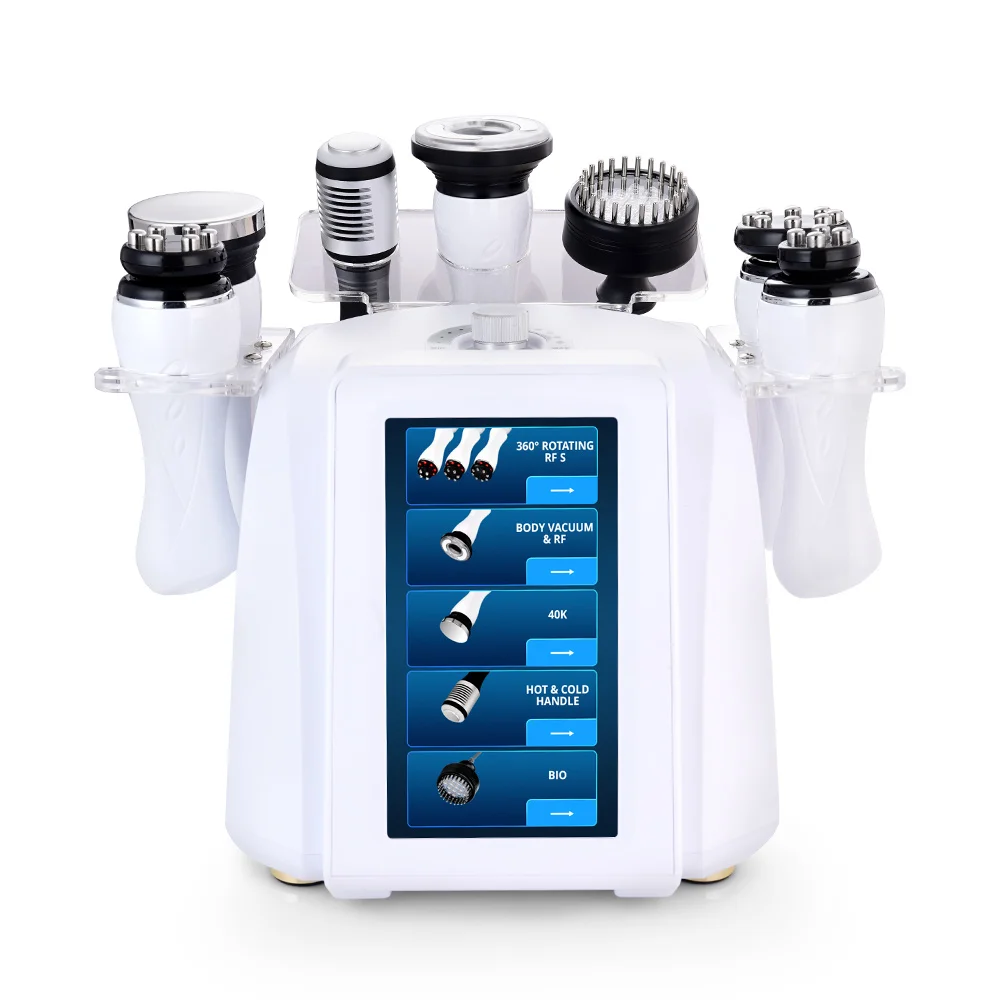 

8 в 1 360 ° автоматический ротационный 3D радиочастотный спа вакуумный 40K Unoisetion кавитационный ультразвуковой фотонный микро-ток тела для похуд...