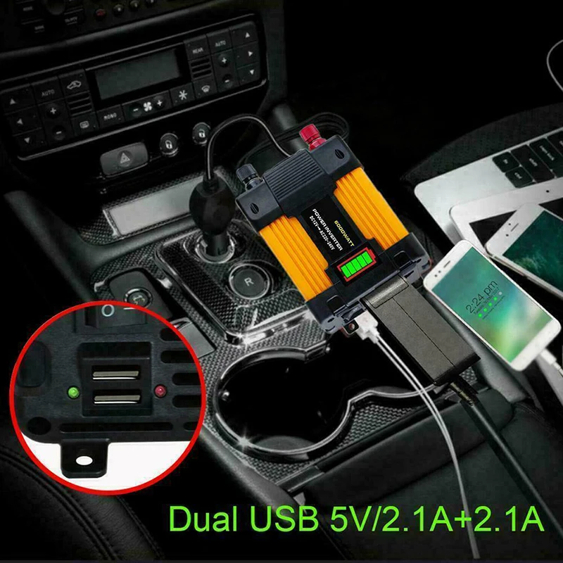 MAYITR 1 шт. 4000/6000 Вт многофункциональный двойной USB преобразователь напряжения