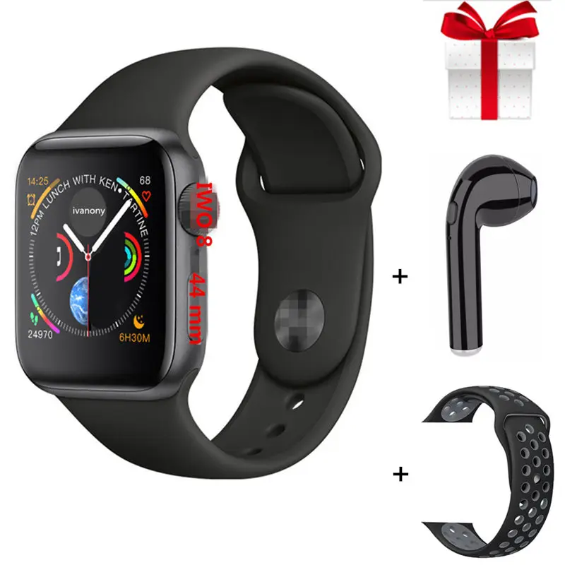 Bluetooth Смарт Браслет для проверки сердечного ритма 8 1:1 SmartWatch 44 мм чехол для Apple iOS Android телефон сердечного ритма ЭКГ-шагомер PK IWO 6 7 IWO Lite
