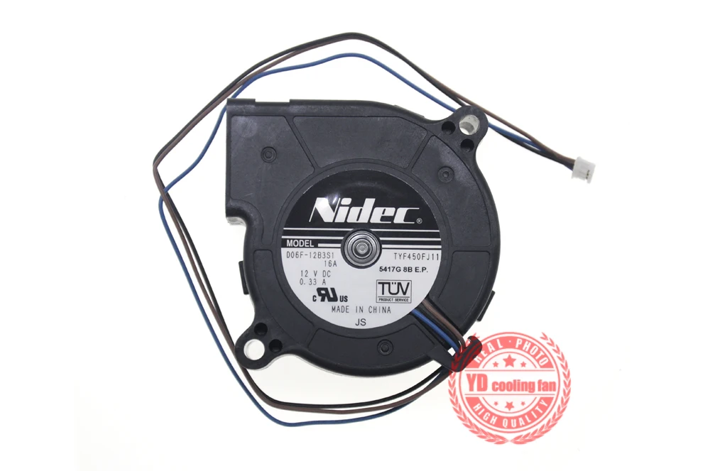 Новый NIDEC D06F 12BS1 08B двойной шарикоподшипник 6025 12V 0.33A проектор Вентилятор