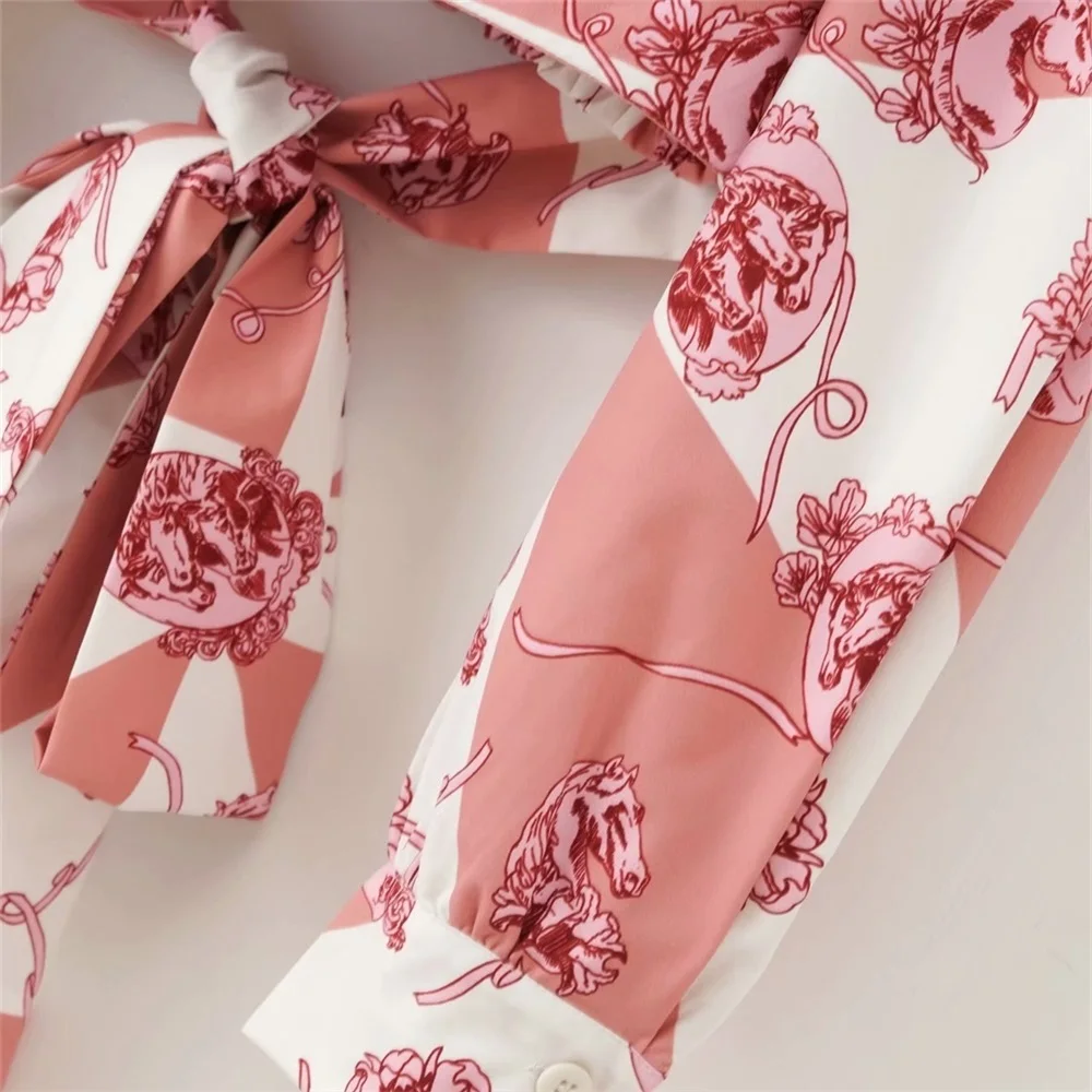 

2020 summer new UR women's fitted inverted T-shaped sheep leg sleeve long sleeve cool thin printed shirt