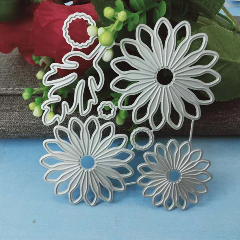 DIY цветок металла резки штампы карты decorationg альбом для Трафарет Шаблон