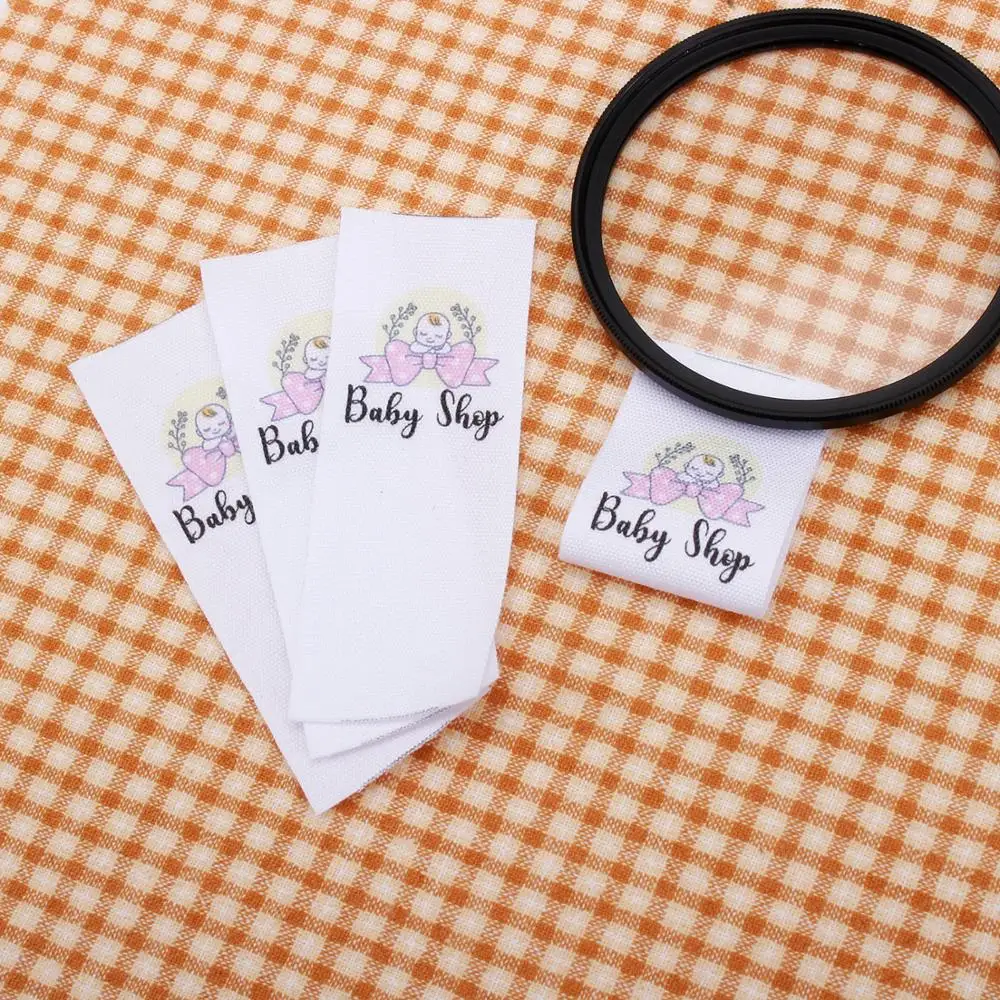 Пользовательские швейные этикетки Индивидуальный бренд логотип или текст