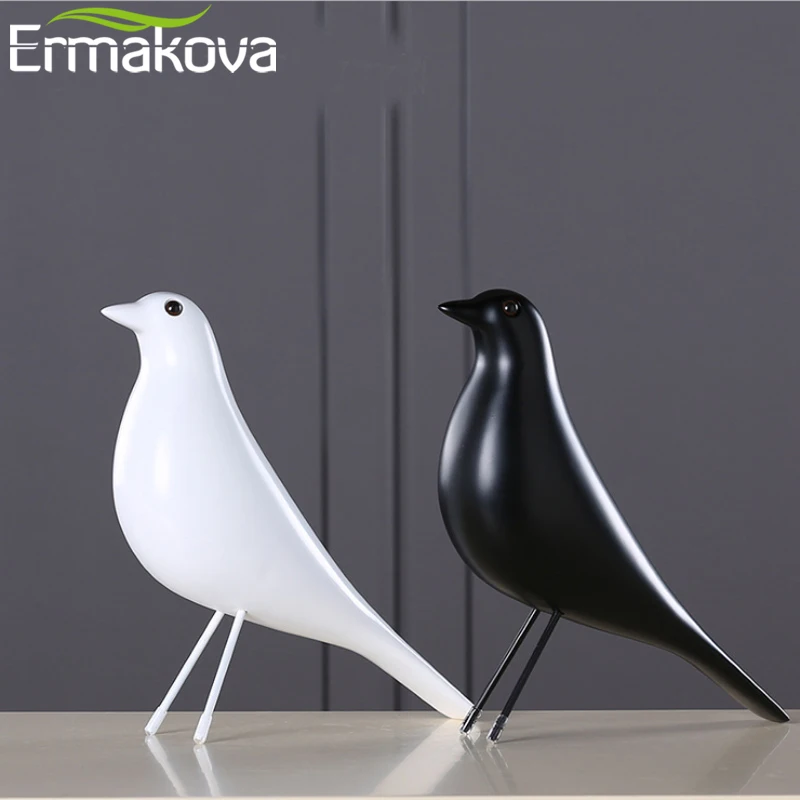Керамическая статуэтка птицы ERMAKOVA садовое украшение полимерный домик птица
