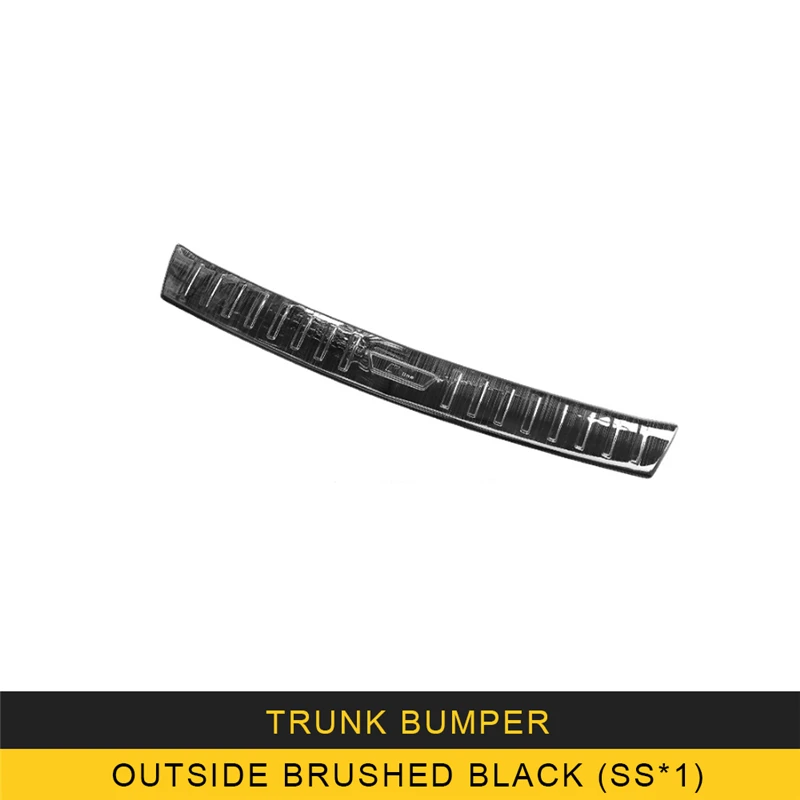 out brushed black GELINSI для Audi A6 C7 2011- автомобильный Стайлинг задняя дверь багажник бампер защитный чехол для крыла порога крышка рамка отделка наклейка аксессуары - Название цвета: out brushed black