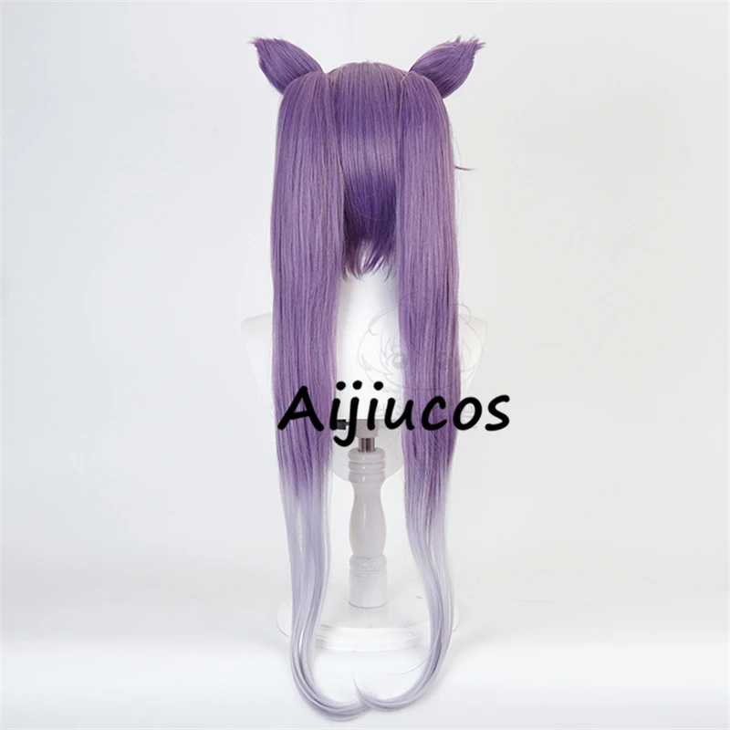 

Game Genshin Impact Keqing Cosplay Wig Halloween Party Costume Accessories