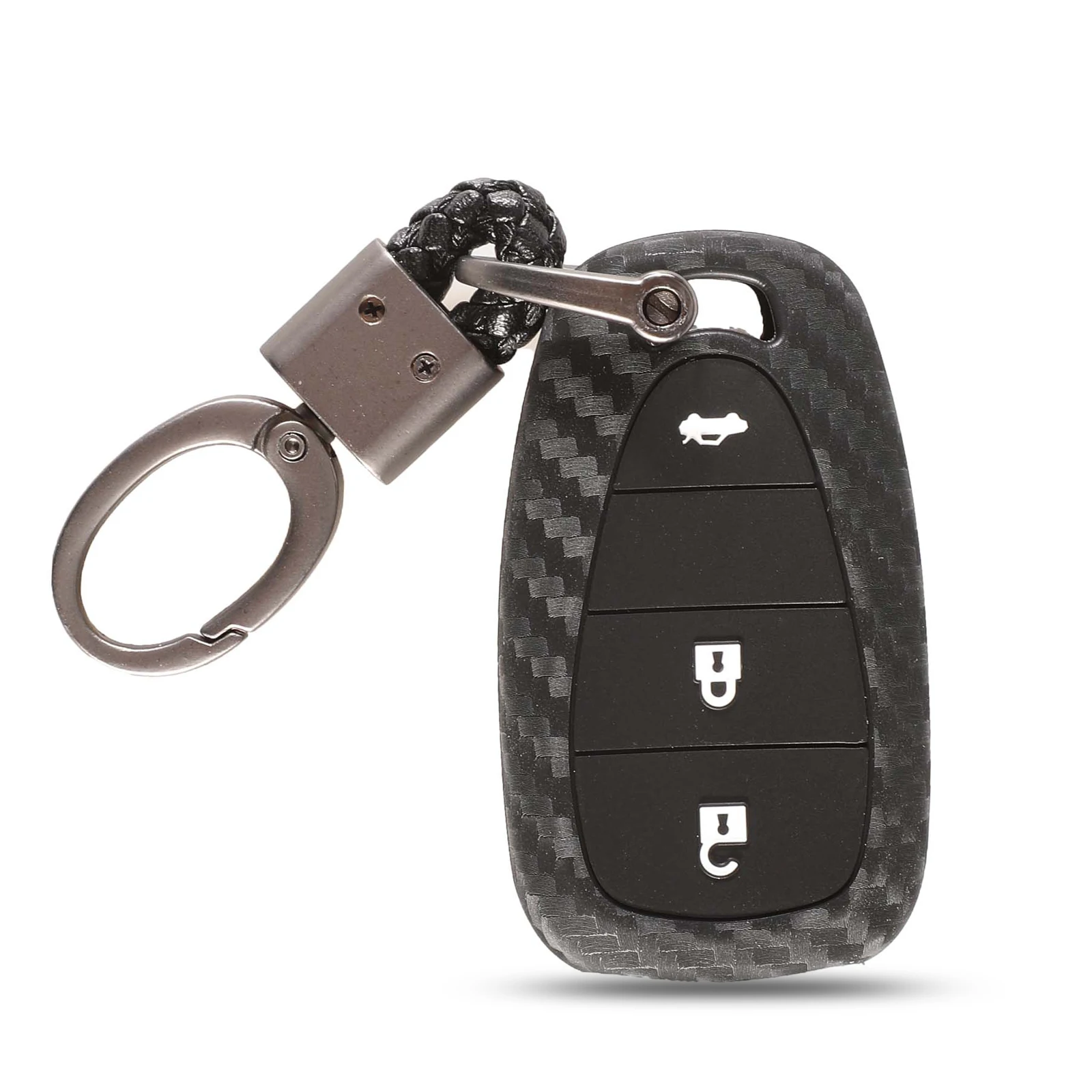 

Jingyuqin 3 кнопки для Chevrolet Malibu Equinox Cruze Camaro 2016 - 2018 FOB дистанционный Автомобильный ключ из углеродного силикона чехол
