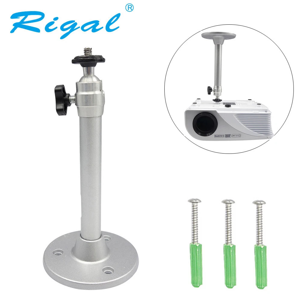 

Rigal Mini DLP Projector Bracket Monopod Lift 1KG Screw 6mm Silver Tripod 21cm Metal Wall Mount Hanger Mounting Kit Camera