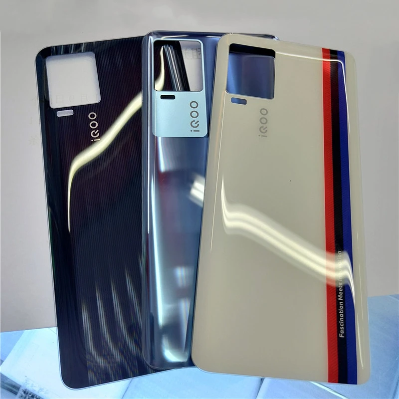 

New For Vivo iQOO7 Back Battery Cover Door Housing case Rear Glass parts Replacement