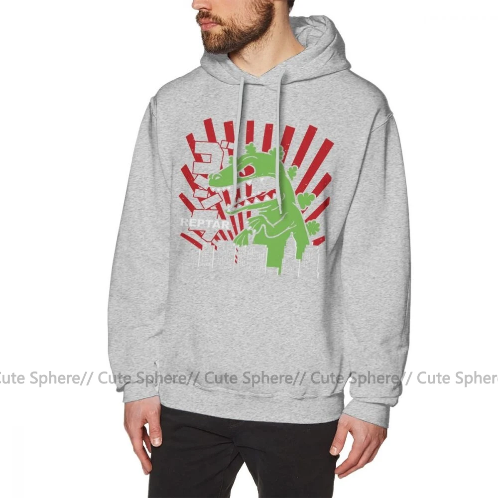 Rugrats худи Green Reptar Rugrats толстовки Красный Длинный пуловер худи мужские повседневные хлопковые уличные теплые толстовки