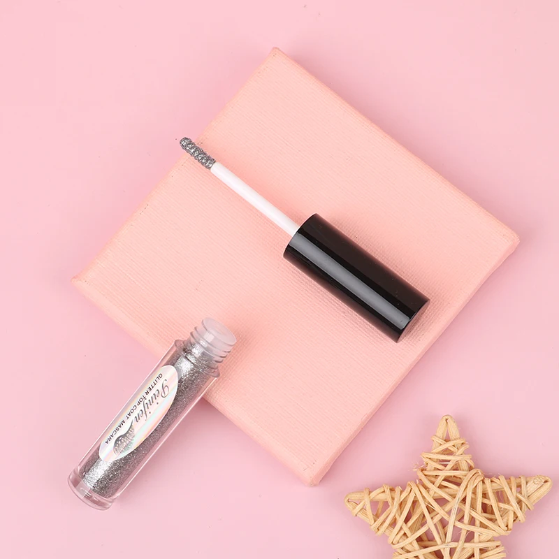 

Diamond Glitter Mascara Quick Dry WaterDrop Makeup Long Lasting Waterproof Curling Thick Shiny Eyelash Film Glitter Mascara