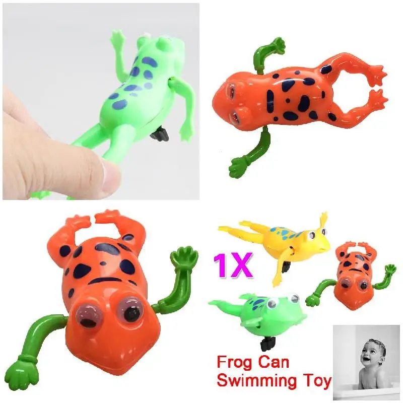 

kawaii Cartoon Swimming Frog Battery Operated Pool Bath Cute Toy Wind-Up Swim Frogs Kids Bath Toys Education Beach Gifts