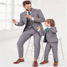 Traje de alta calidad personalizado para hombre, traje de moda para novio, boda, fiesta, graduación, conjunto de 3 piezas (abrigo + Pantalones + chaleco), color gris, novedad de 2021 (1)