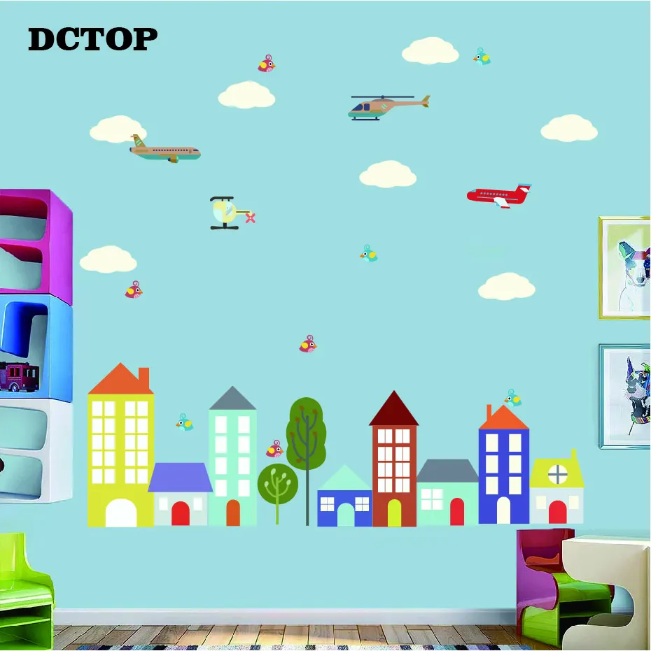 Красочные домашние настенные наклейки с птицами художественная наклейка в