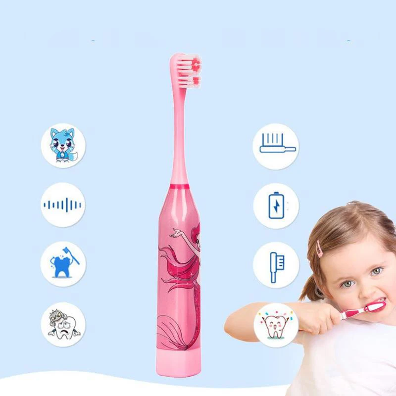 

Children's Toothbrush Cartoon Sonic Electric Toothbrush Oral Hygiene Teeth Care Tooth Brush Kids Battery Power brush