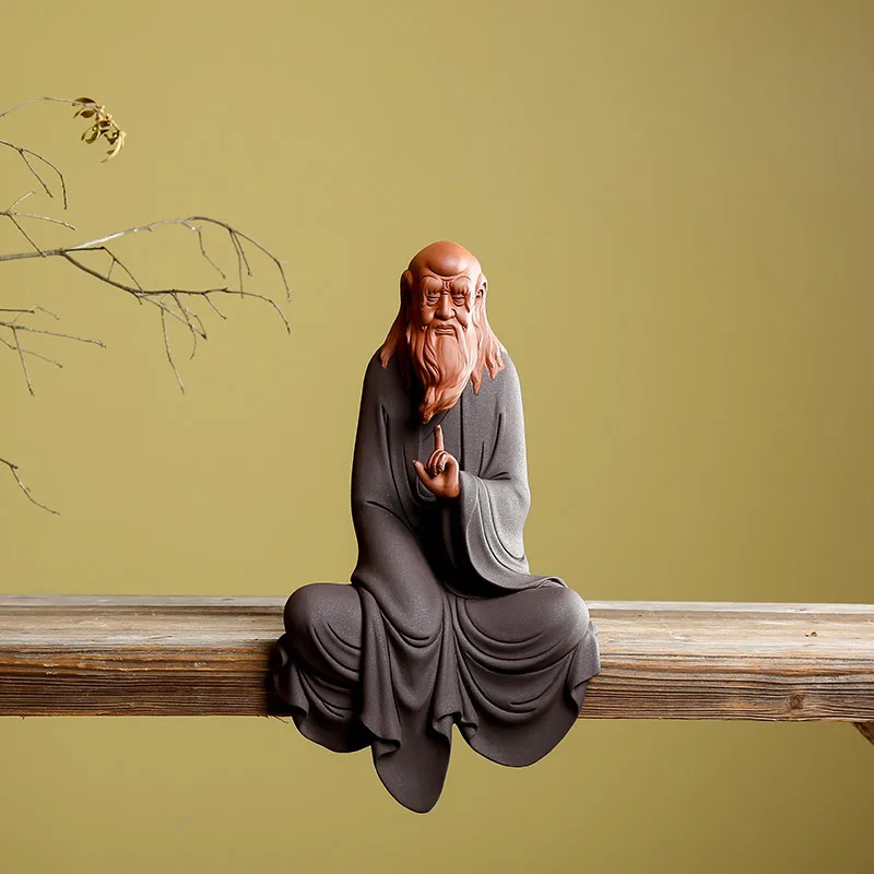 

Ceramic historical figure Lao Tzu sculpture statue Zen Buddha Decoration Home living room loft decoration crafts