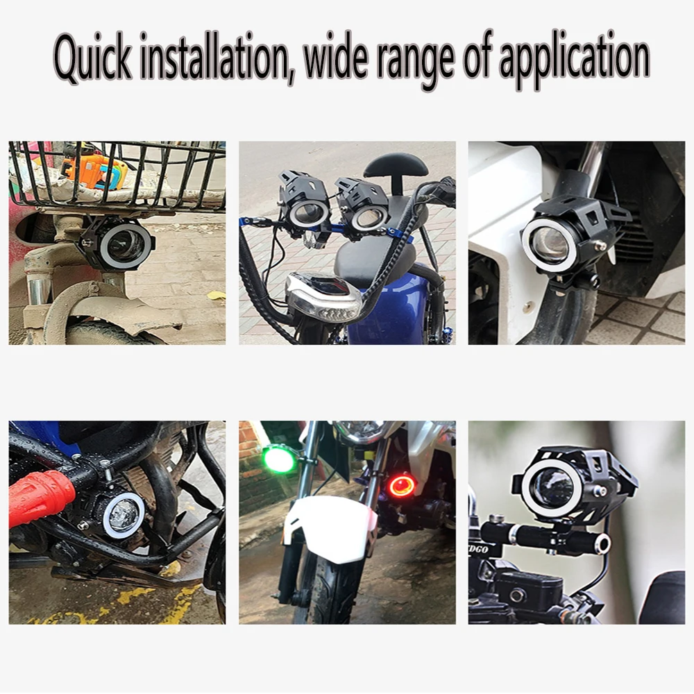 

1Pcs 2Pcs 125W Motorcycle LED Headlight U5 Motorbike Driving Spotlights Led Moto Light Spot Head Light Lamp 12V 3000LM