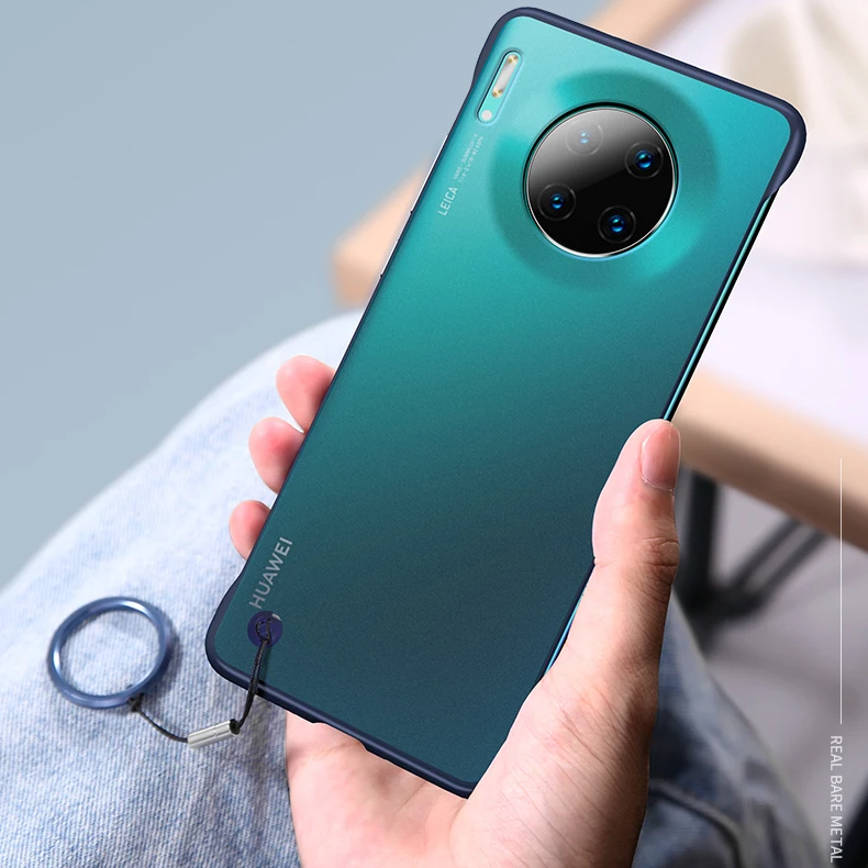 Чехол для Huawei Mate 30 Pro жесткий прозрачный тонкий матовый защитный задний из