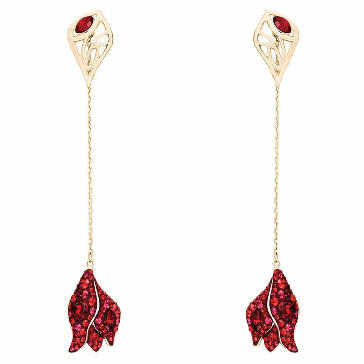 

SWA1:1 With Box High Quality Fashion Charm Petal Luxury Red Camellia Crystal Ladies Necklace Romantic Jewelry Gift For Women
