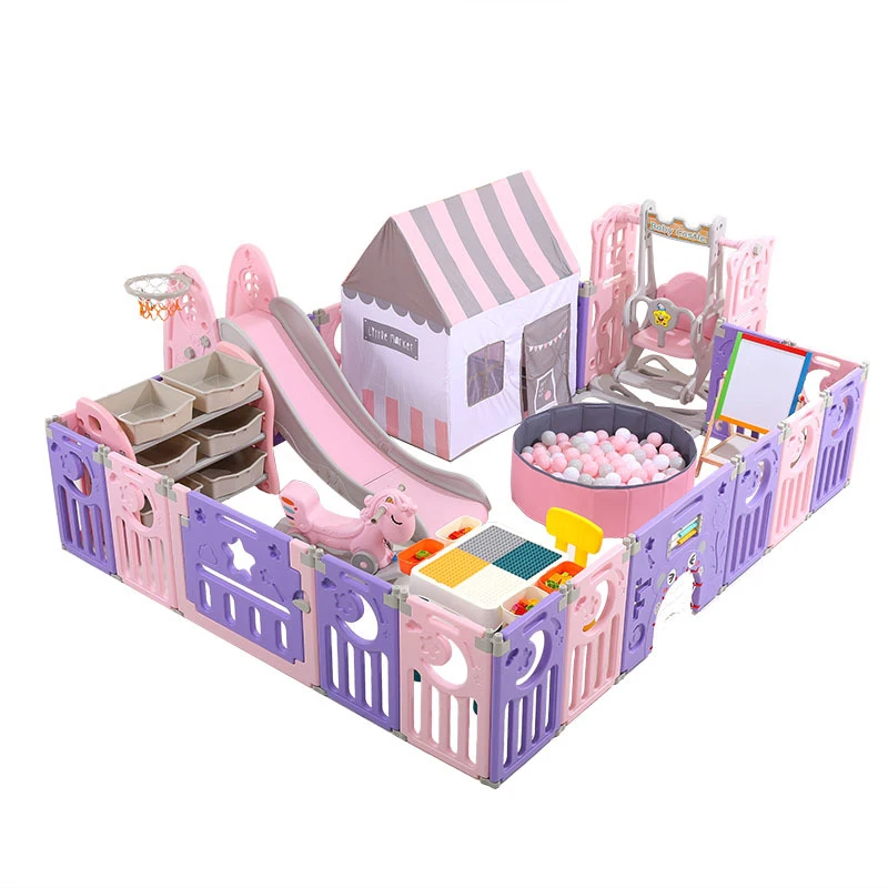 Game fence Children's playground home indoor folding baby crawling mat Multi-functional combination small game | Мать и ребенок