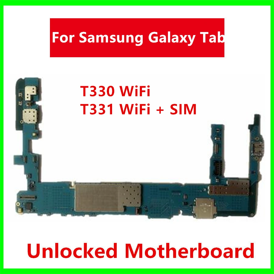 Разблокированная материнская плата для Samsung Galaxy Tab 4 T330 T331 T335 Wi-Fi SIM-карта с полными