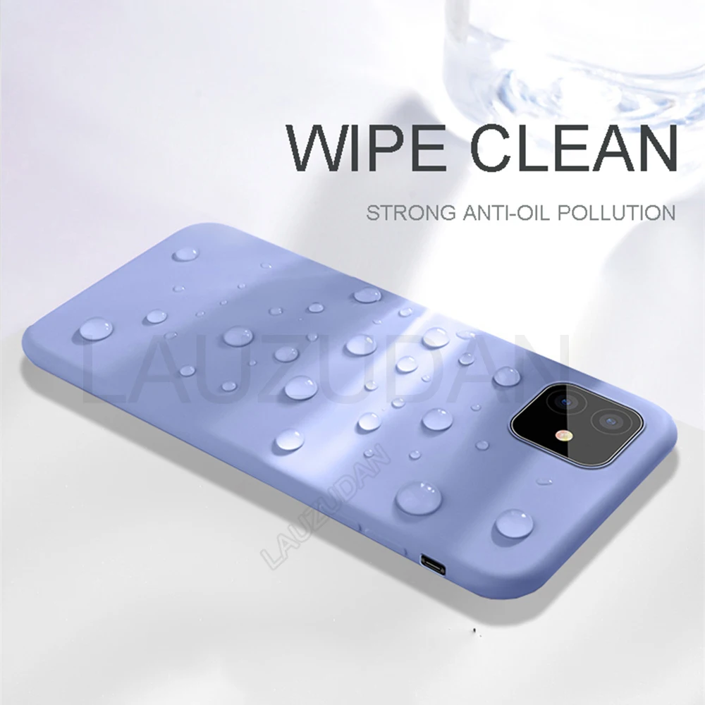 

Phone Case For Apple iPhone 11 Pro Max SE 2020 6 S 7 8 Plus X 12 Pro XS MAX XR Cute Candy Color Couples Soft Silione Back Cover