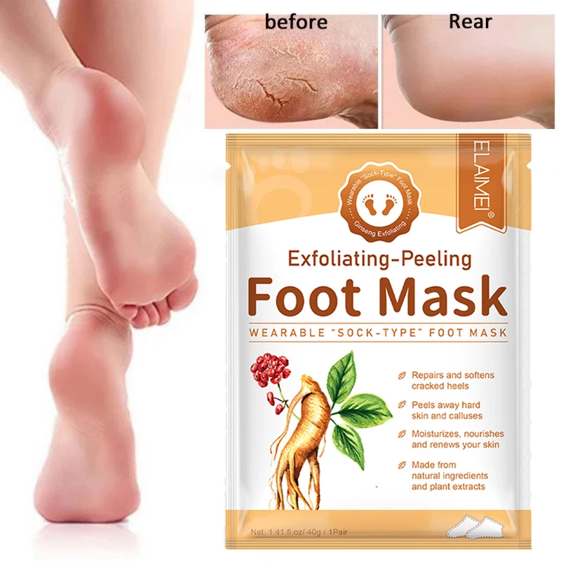 Маска для ног пилинг маска скраб отшелушивающие носки педикюра против трещин
