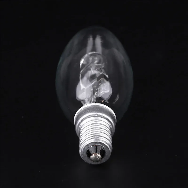 

E14 Halogen Lamp Bulb Transparent Candle Shape Energy Saving Lighting Household AC 220V-240V New