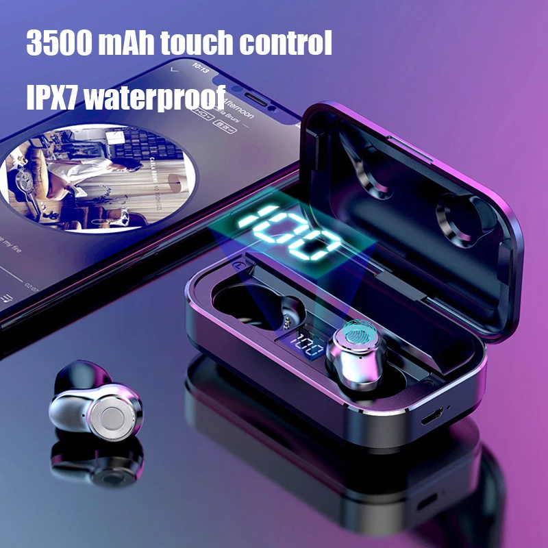 Bluetooth 5 0 TWS 8D стерео наушники беспроводные с аккумулятором 3000 мАч зарядная коробка