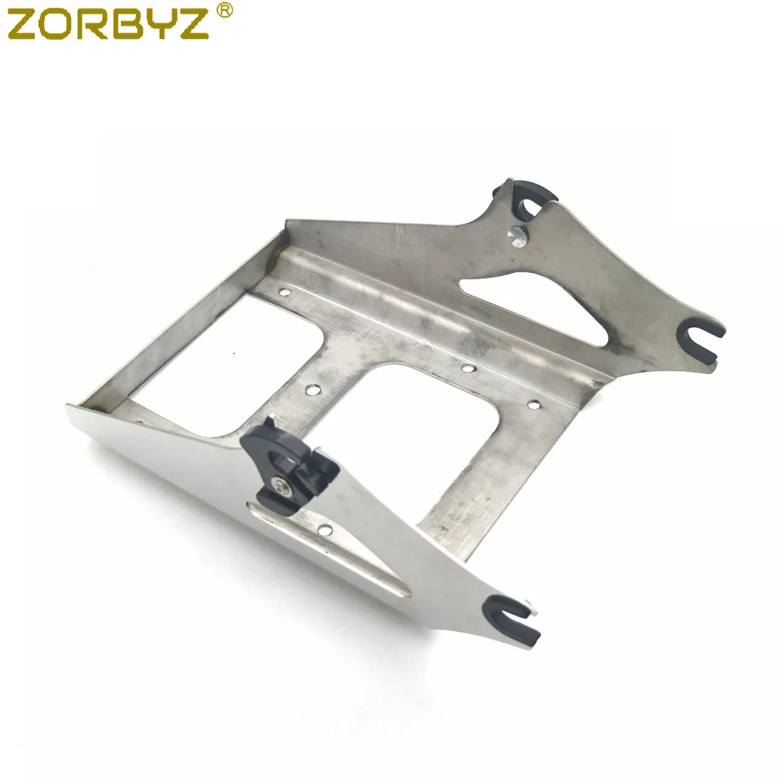 ZORBYZ мотоциклетный хромированный Двухместный багажный стеллаж для Harley Road King Street