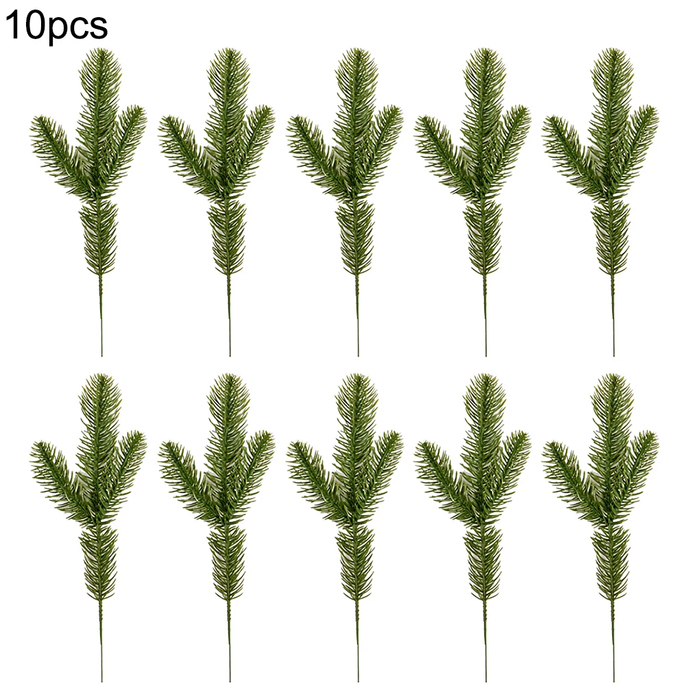 Искусственная зеленая сосновая игла для свадьбы Рождественское украшение