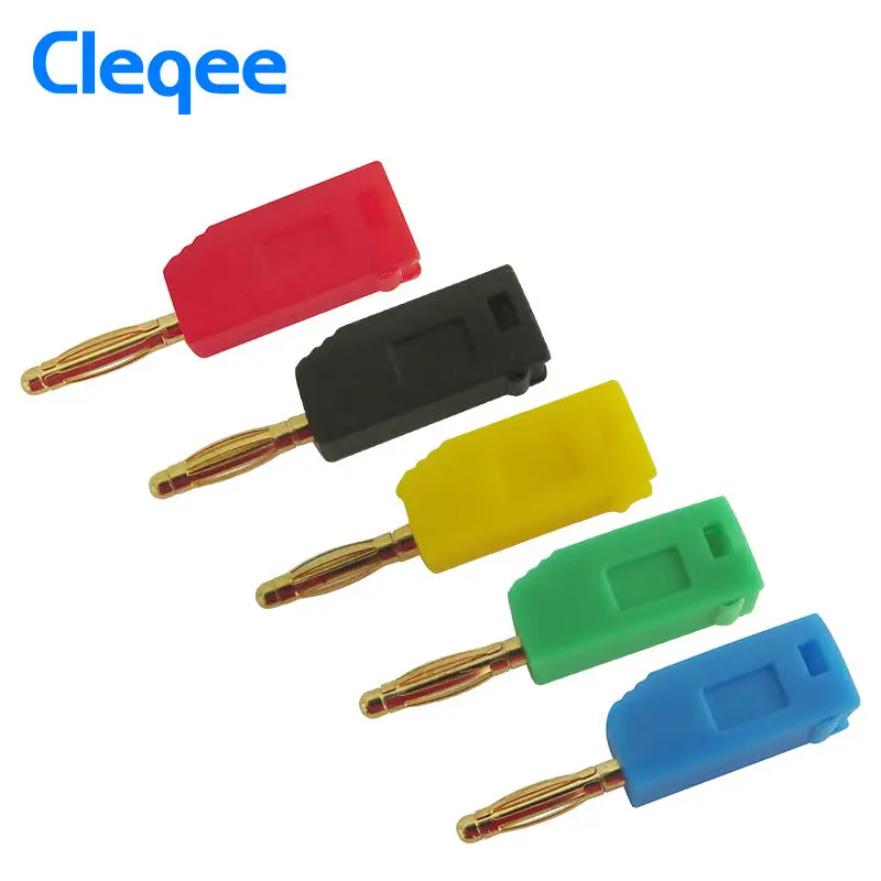Cleqee P3012 10 шт 2 мм разъем типа банан позолоченный медный Штабелируемый для