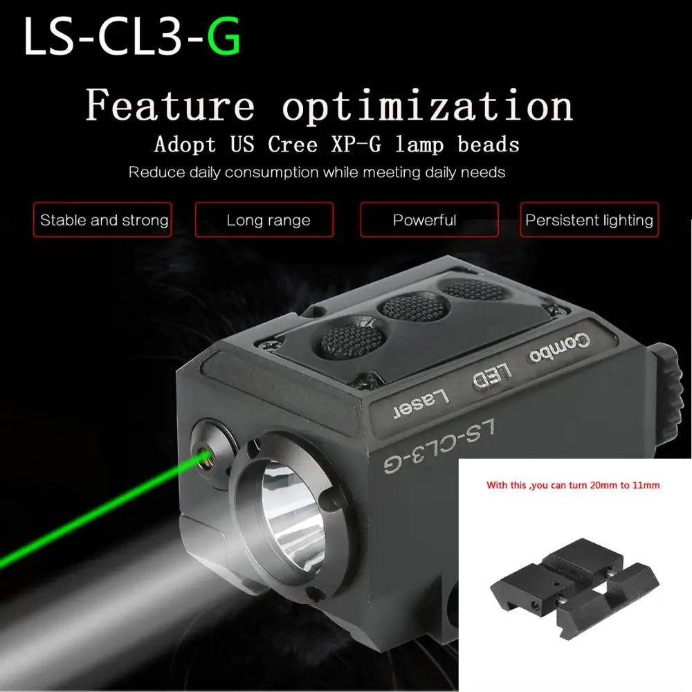 green laser 11mm Тактический лазерный указатель высокой мощности красный точечный прицел Вивер Пикатинни Крепление Набор для пистолета винтовки пистолет стрельба страйкбол прицел охота - Цвет: green laser 11mm