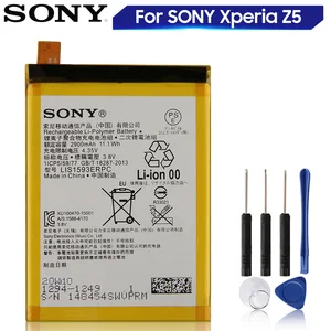 Оригинальная запасная батарея Sony для SONY Xperia Z5 E6883 LIS1593ERPC E6633 E6653 E6683 E6603 натуральная батарея для телефона 2900 мАч