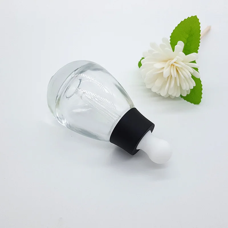 

30ml Dropper Bottle Globular Essence Empty Cute Glass Bottle Design Travel Lotion Essential Oil Bottle Clear Skin Care Container
