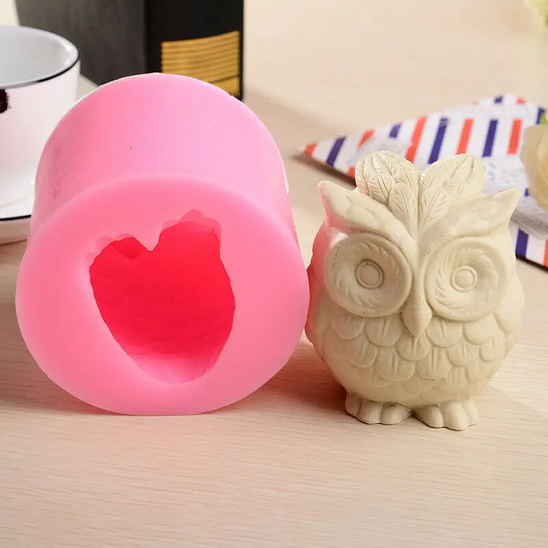 Силиконовые формы для свечей 3D форма самостоятельного изготовления совы помадки