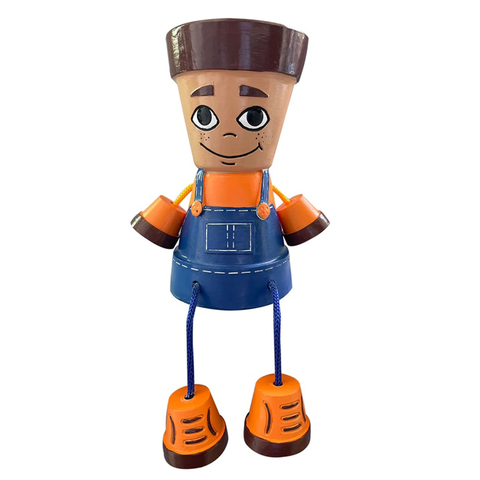 

Flower Pot Resin Planter with Hanging Legs Super Cute Home Desktop Decoration LBE