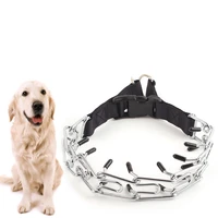 dog prong collar choke pinch training collar adjustable links with comfort rubber tips quick release snap buckle for large dogs