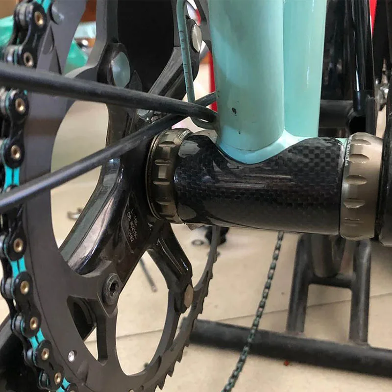 Защитная Наклейка на цепь из углеродного волокна для Brompton складная наклейка