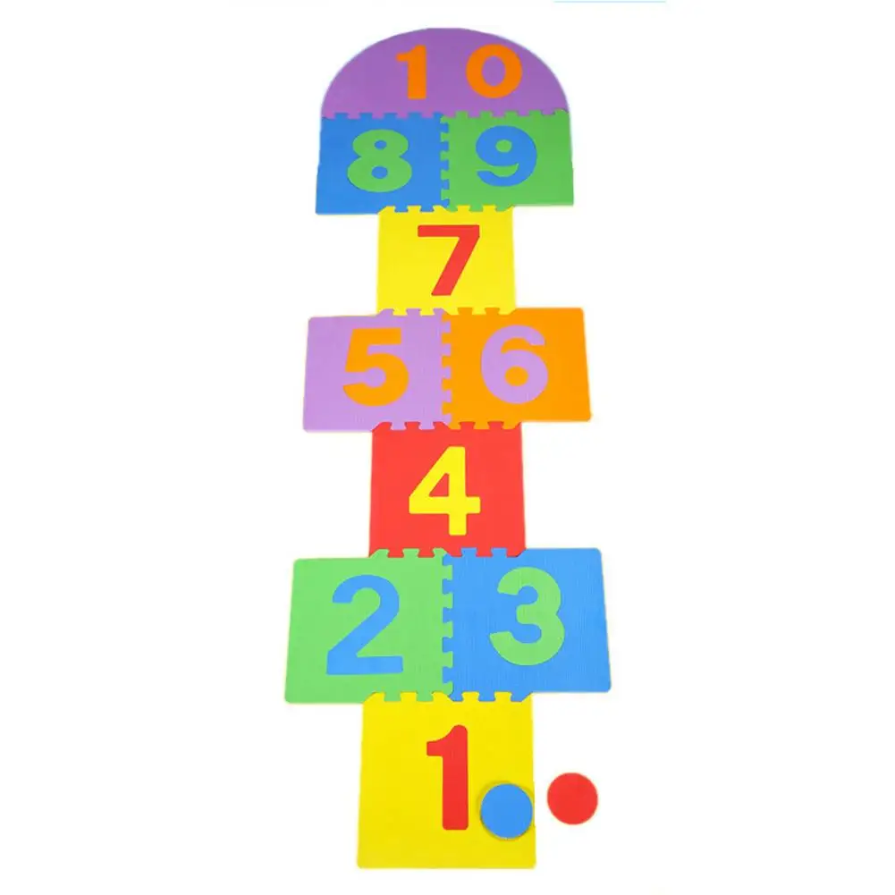 

Soft EVA Foam Game Mat Hopscotch Game Digital Grid Game Parent-childs Interactive Educational Toys Kids Soft Floor Gym Game Mat