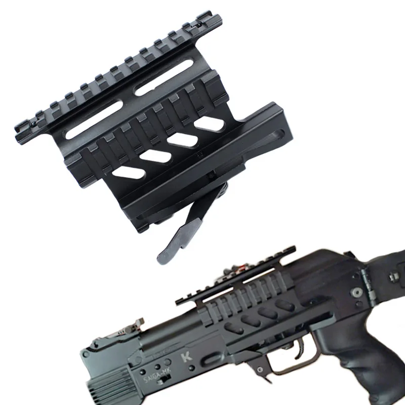 Тактическая скобка для прицела AK47 AK74 SAIGA страйкбольная винтовка БЫСТРОРАЗЪЕМНАЯ