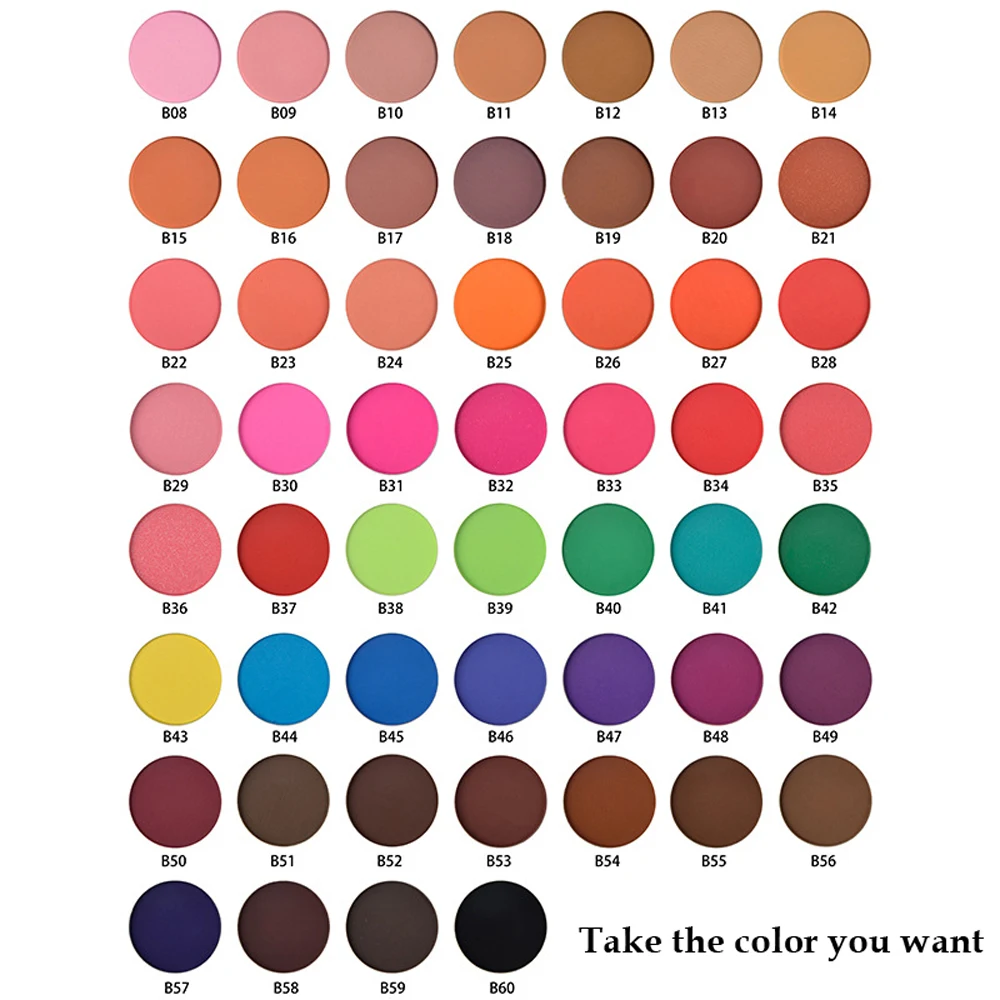 50 шт частная марка новые палитры теней для век пустой матовый блеск макияж глаз