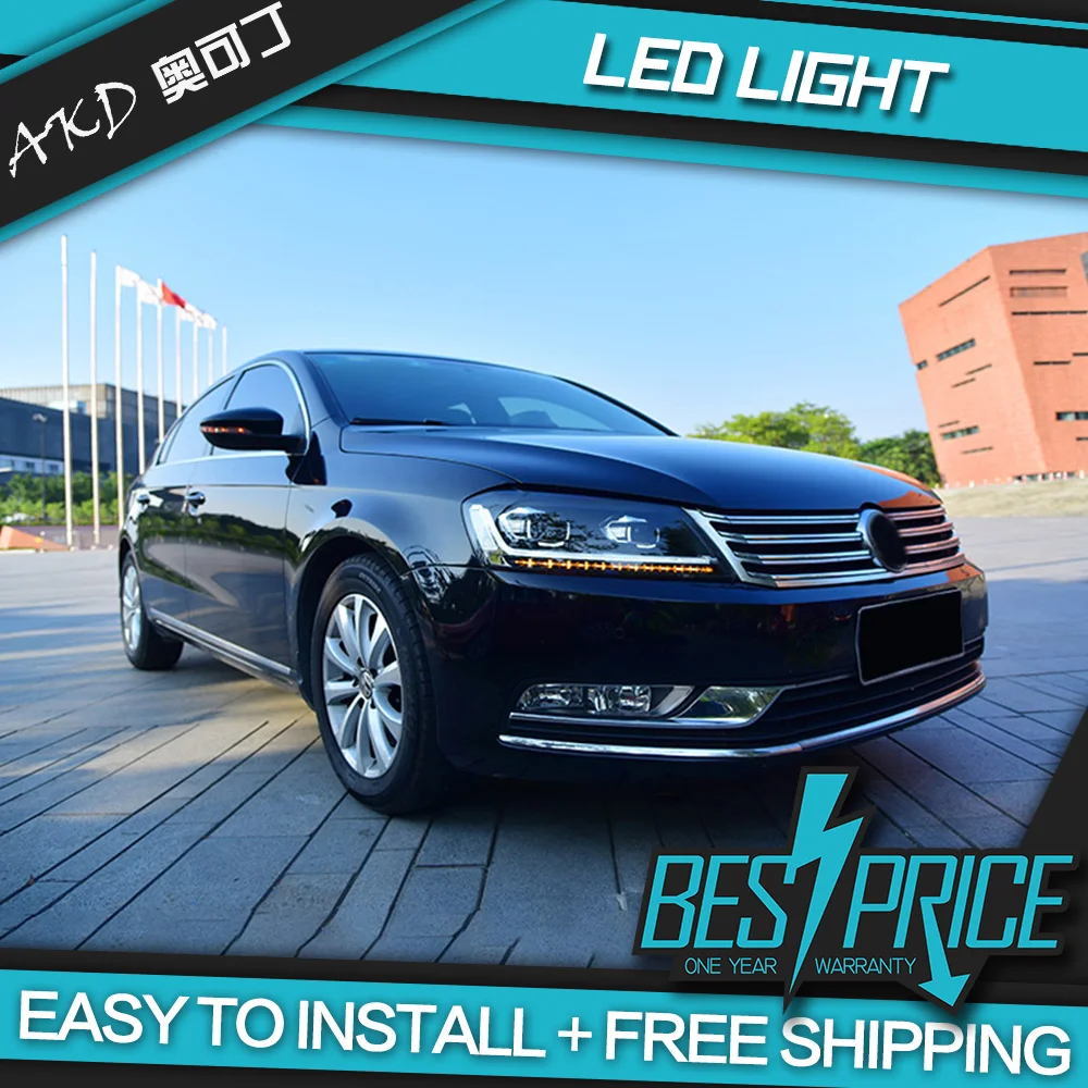АКД автомобильного тюнинга фар для Passat B7 Eur Версон светодиодные фары DRL