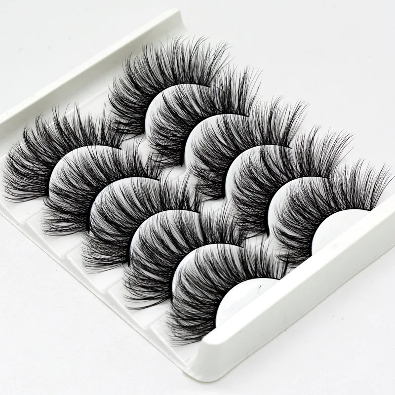 

5Pairs 3D Hair False Eyelashes Natural / Thick Long Eyelashes Wispy Makeup Beauty Extension Tools long natural false eyelashes