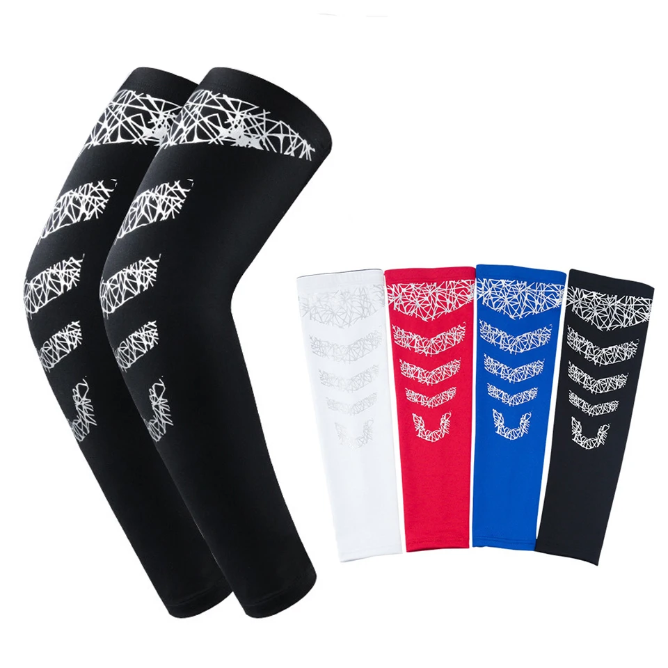 

1pc arm protector Sports Bracers Extended Breathable sunscreen elbow cuff Arm Sleeve pad basketball badminton volleyball gear