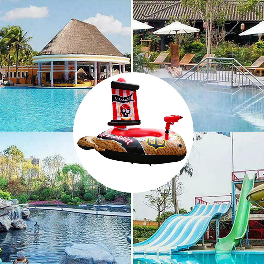 

Inflatable Circle Baby Pirate Ship Float Swimming Ring Pool Seat PVC Water Toys Swimming Pool Accessories Outdoor Activities
