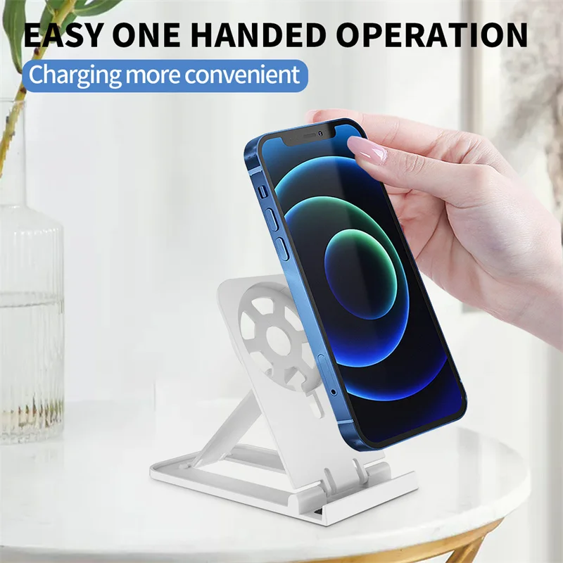 

Wireless Charging Stand For iPhone 12 13 11 Pro Max Mini Foldable Mobile Phone Desktop Stand For iPhone XR X XS MAX Desk Holde